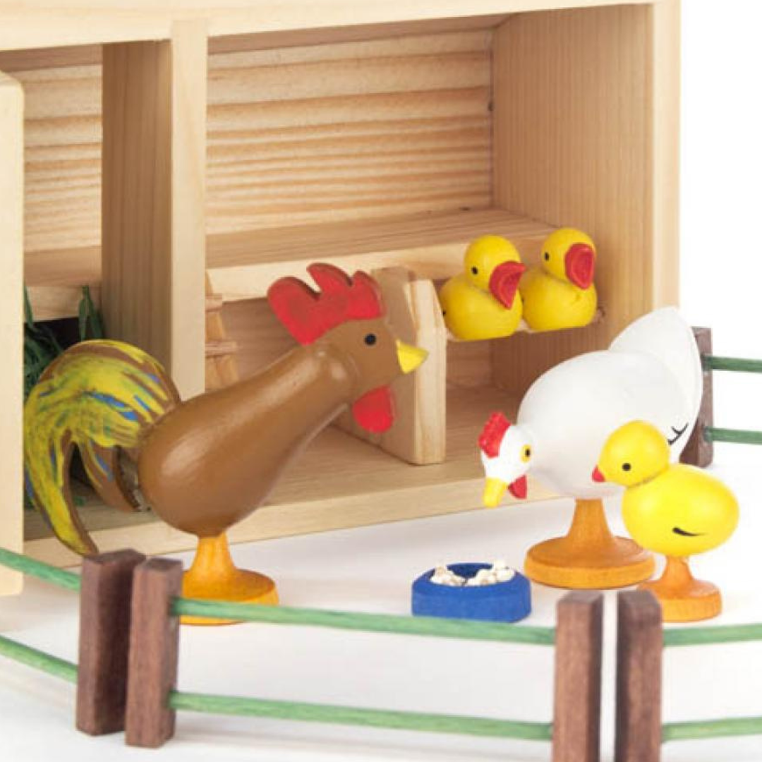 Easter Figurine Set - Chicken Pen
